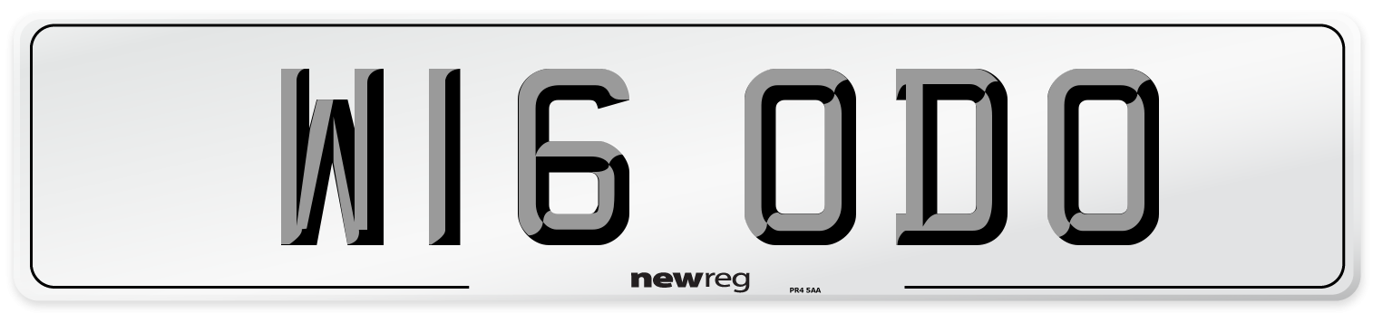 W16 ODO Number Plate from New Reg